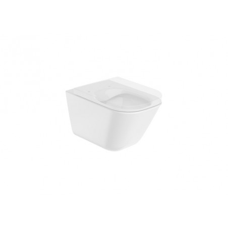 SQUARE - Taza suspendida Rimless con fijaciones ocultas y salida horizontal