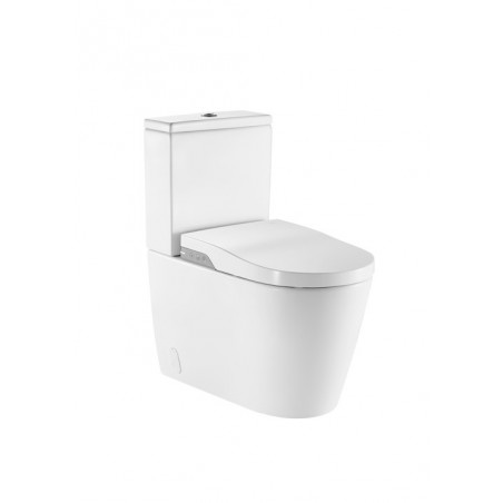 In-Wash® - Smart toilet adosado a pared con salida dual. Incluye cisterna, tapa y asiento. Necesita toma de red.