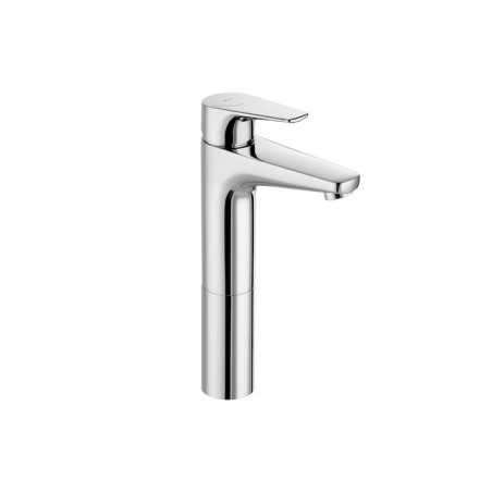 Mezclador monomando para lavabo con caño alto, cuerpo liso, Cold Start