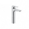 Mezclador monomando para lavabo con caño alto, cuerpo liso, Cold Start