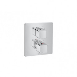 SQUARE - Mezclador termostático empotrable para baño-ducha. A completar con RocaBox A525869403
