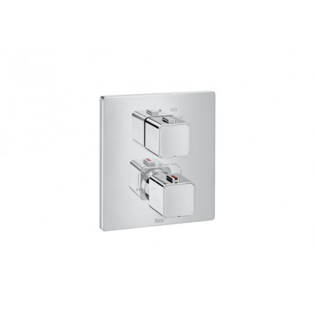 SQUARE - Mezclador termostático empotrable para ducha. A completar con RocaBox A525869403
